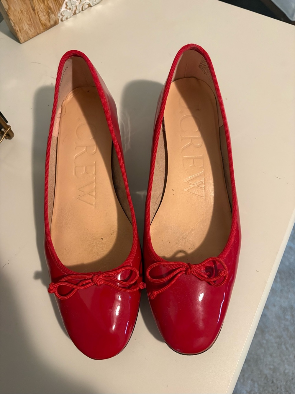 J.Crew Red Patent Low-Heel Ballet Pumps - Picture 2 of 5